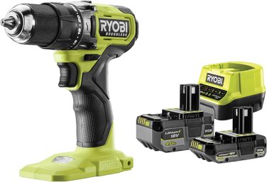 Акумуляторний ударний дриль-шуруповерт RYOBI 18 В ONE RPD18BL1-2C42S, макс. крутний момент 54 Нм, швидкозатискний патрон, G5 GripZ