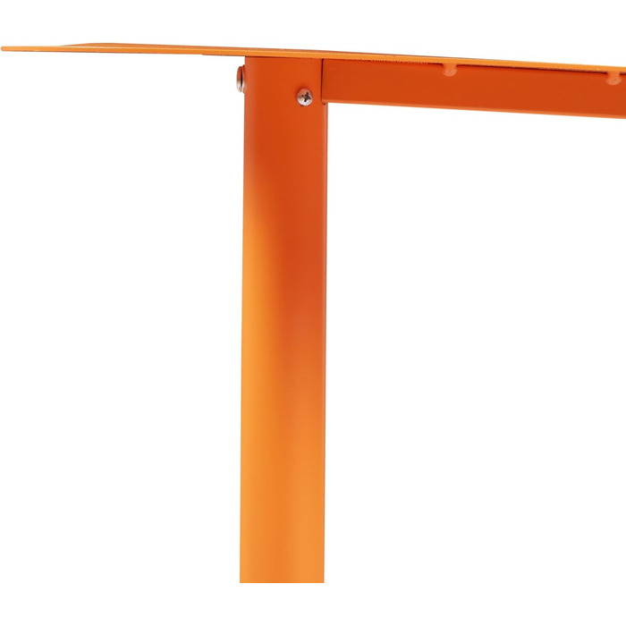 Журнальний столик Nasttten, садовий столик, журнальний столик з металевим каркасом, диванний столик, сучасний дизайн для вітальні, спальні, балкону, тераси, 50 x 50 x 38 см, помаранчевий, прямокутний