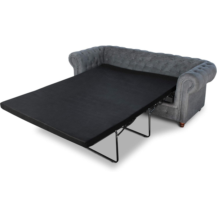 Розкладний диван Chesterfield Asti, до 2 місць, диван з функцією сну, 2-місний диван, комплект диванів, комплект диванів, дерев&39яні ніжки, Glamour (Червоний (Оксамит 59))