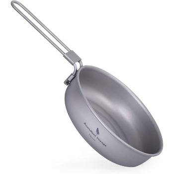 Безмежна подорож Титанова сковорода зі складною ручкою Відкрита кемпінгова сковорода Посуд Титанова сковорода Ti15170B