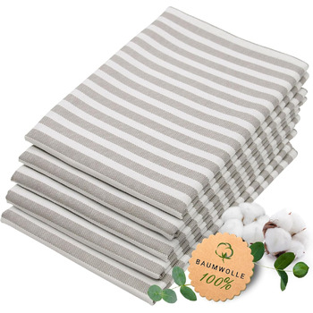 Набір ZOLLNER з 5 бавовняних чайних рушників розміром 50x70 см - добре поглинаючі та міцні кухонні рушники - можна прати при темпе