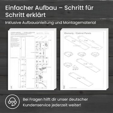 Ярусний стелаж Home Collective з матовим покриттям, шафа для документів з 4 полицями та 1 дверима, шириною 39 см, з високоякісними полімерними ручками, ідеально підходить для спальні, вітальні, коридору, офісу, графітовий дуб, 5-