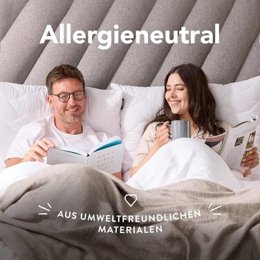 Подушка John Cotton 80x80 см Комплект із 2 розкішних стьобаних подушок для готелів від болю в шиї, регульована подушка із застібкою-блискавкою наповнювач 900 г, подушка для сну для алергіків, Oeko-TEX (80 x 80) 80x80 см 2