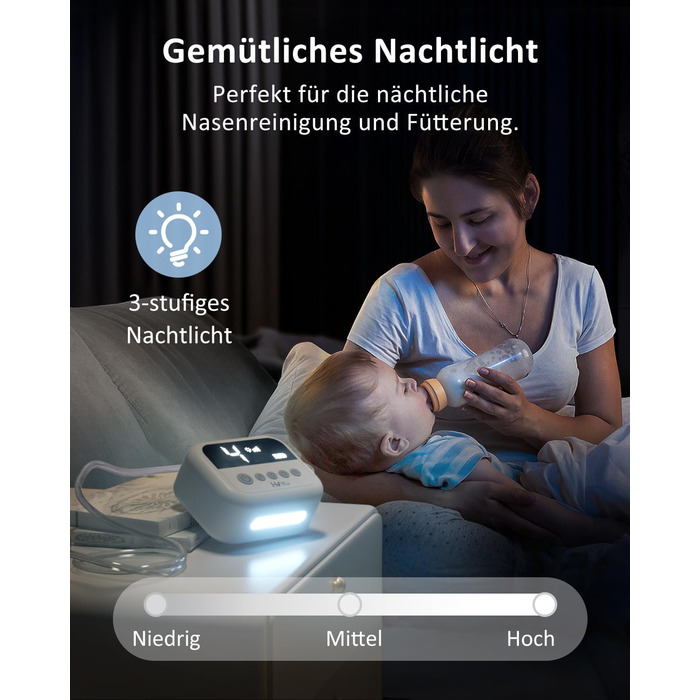 Дитячий електричний назальний аспіратор. Електричний назальний аспіратор для немовлят. 9 сил всмоктування.