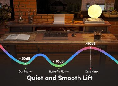 Електричний стіл FEZIBO з регульованою висотою та подвійною шухлядою, 120 x 60 см, офісний стіл з відділенням для зберігання, комп&39ютерна робоча станція з функцією сидячи/стоячи, коричневий, 120 60 см, коричневий