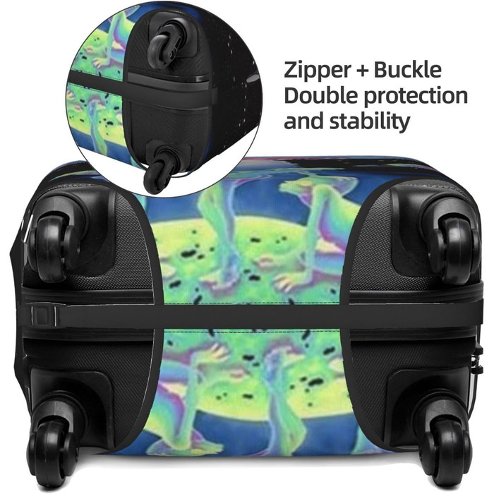 Чохол для валізи Raumschiff, міцний захист, підходить для багажу розміром 45,7 - 81,3 см, малий, Чорний