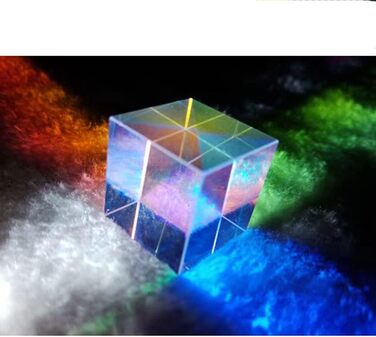 Трикутна призма з оптичного скла MIFANI, кубічна призма з оптичного скла, дисперсійна призма RGB для фізики та декорування, 4 розміри на вибір, 4 x 4 x 4 см, 45 x 45 x 45 мм (розмір 50x50x40 мм)