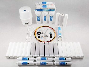 ФІЛЬТР ВОДИ НІМЕЧЧИНА Класична система зворотного осмосу зі змінними фільтрами на 3 роки - 285 літрів питної води щодня - екологічна, проста в установці без бісфенолу А