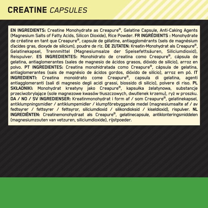 Капсули креатину Optimum Nutrition 2500, 200 шт.