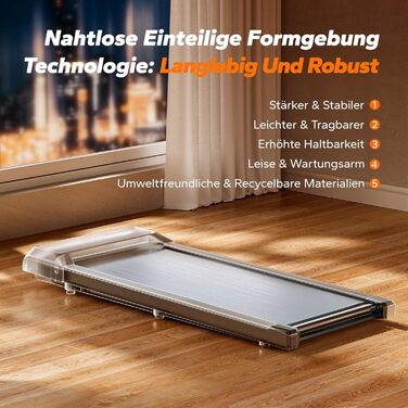 Килимок для ходьби MERACH, бігова доріжка 3-в-1 для дому, настільна бігова доріжка, пульт дистанційного керування та керування за допомогою застосунку, світлодіодний дисплей, тихий двигун 2,5 к.с., легка та компактна міні-бігова доріжка для дому та офісу,