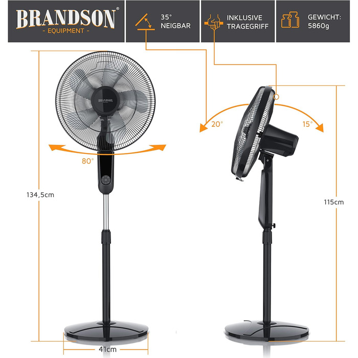 Вентилятор на підставці DC Silent з пультом дистанційного керування дисплей - мобільний вентилятор безшумний, 24 швидкості - колив