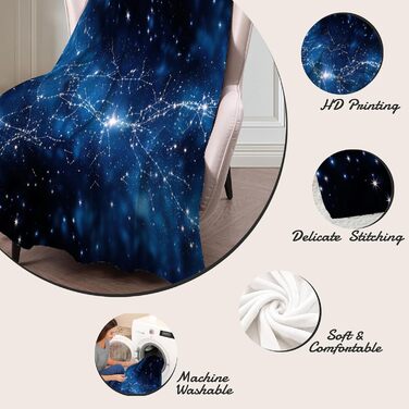 Ковдра &quotСузір&39я&quot, М&39яка ковдра, Легка ковдра, Плед &quotГалактика&quot 150200 см, Пухнаста фланелева ковдра, Ковдра на диван, Дорожня ковдра, Всесезонна ковдра, Сузір&39я/Галактика 150200 см