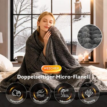 Електрична ковдра 180x130 см 9 налаштувань температури та автоматичне вимкнення із захистом від перегріву Ковдра з підігрівом, яку можна прати в пральній машині, подарунки для жінок