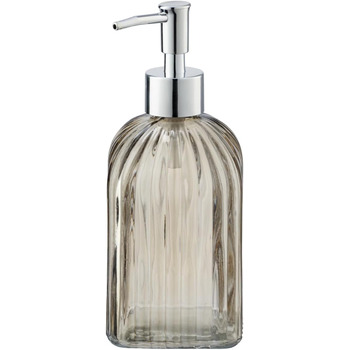 Дозатор для рідкого мила WENKO Vetro Brown, багаторазовий дозатор для мила зі справжнього скла на приблизно 520 мл рідкого мила, к