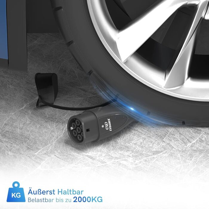 Зарядний кабель EVDANCE Type 2 22кВт 32А 8м 3-фазний Тип 2 на Тип 2 з сумкою для E Auto EV/PHEV, сумісний з 3/S/X/Y, i3, ID.3, ID.