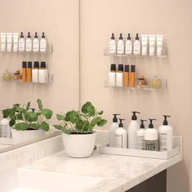 Настінний органайзер для спецій NIUBEE, 3 шт., прозора акрилова підставка для спецій, тримач для зберігання, підвісна підставка для спецій, органайзер для стіни, кухні, комори, дверцят шафи