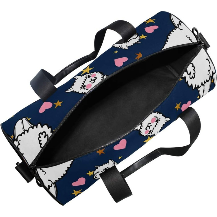 Біла лама, рожеве серце, спортивна сумка, дорожня сумка з тканини, сумка для вікенду, валіза, сумка для чоловіків та жінок, для спорту та подорожей