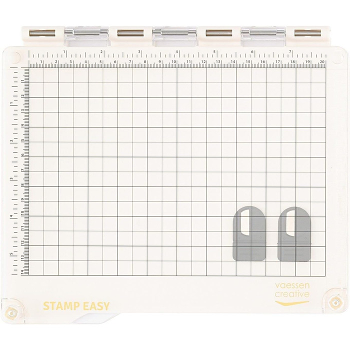 Платформа Vaessen Creative Stamp Easy Stamp, 23,5 x 20,5 x 1,8 см для точного позиціонування штампів для прозорого штампу та гумових штампів фіксованих штампних пластин одинарних