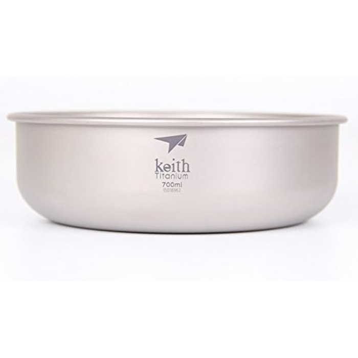 Титанові миски для кемпінгу Keith, 300 мл - 900 мл, для кемпінгу та активного відпочинку, 700 мл