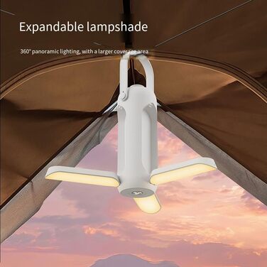 Розширювана світлодіодна дошка для кемпінгу з акумулятором 10000 мАг, регульованою яскравістю 30C 720 лм та зарядкою через USB, для вулиці, наметів, кемпінгу, зелена