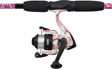 Спінінговий комбінований комплект Mitchell Tanager Pink Camo II Легке спінінгове вудилище та котушка для жінок та юних рибалок Прісноводний комплект для лову форелі, окуня та щуки Доступні різні варіанти 2,1 м Телескопічний 7-20 г 20
