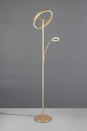 Стільовий торшер Trio Leuchten Willis 449510279, металевий, золотистий, 39 5.5 Вт LED, регульована колірна температура, диммер