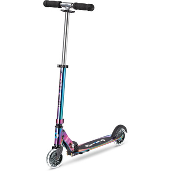 Дитячий самокат MICRO Sprite LED міський самокат зі світлодіодними колесами складне та регульоване по висоті кермо від 5 років. Са