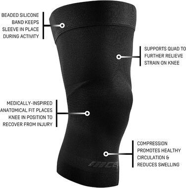 Ортопедичний наколінник Ortho, легкий, компресійний, унісекс Наколінник з м&39яким розвантаженням колінного суглоба Наколінник для стабілізації коліна Легкий та гнучкий наколінник, чорний, розмір S