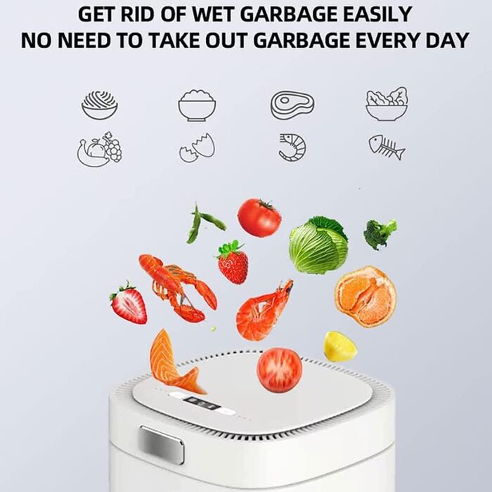 Електричний кухонний компостер, розумний контейнер для компосту відходів, машина для утилізації побутових харчових відходів 2,5 л, внутрішній автоматичний циклер харчових відходів для
