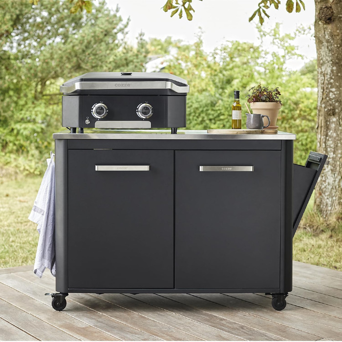 Гриль з кришкою, 2 конфорки, потужність 6.4 кВт, Електронне запалювання, LED освітлення, Нержавіюча сталь G-600 з порошковим покриттям, 600