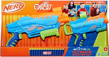 Стартовий набір, 2 бластери Easy-Play, 15 дротиків Nerf Elite, іграшка для дітей віком від 6 років і старше Маленький