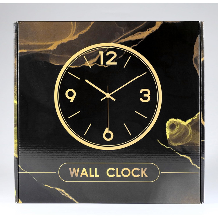 Скляний настінний годинник VIKMARI безшумний настінний годинник без цокання - якісний кварцовий годинник на батарейках круглий 12-