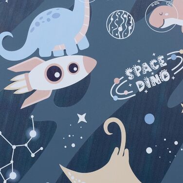 Дитячий комплект сидіння Relaxdays, 3 предмети, Space Dino, дитячий стіл з 2 стільцями, для дівчаток та хлопчиків, зона відпочинку в дитячій кімнаті, різнокольоровий