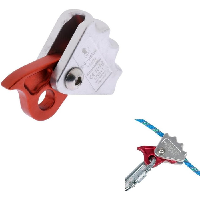 Захист від падіння MagiDeal, пристрій для лазіння по деревах, гальмо та страхувальний пристрій для мотузок діаметром 9-12 мм