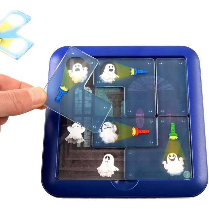 433 FR Ghost Thinking and Placement Game, Blue, Black, White, L, 433 FR Ghost Thinking and Placement Game, Blue, Black, White, L