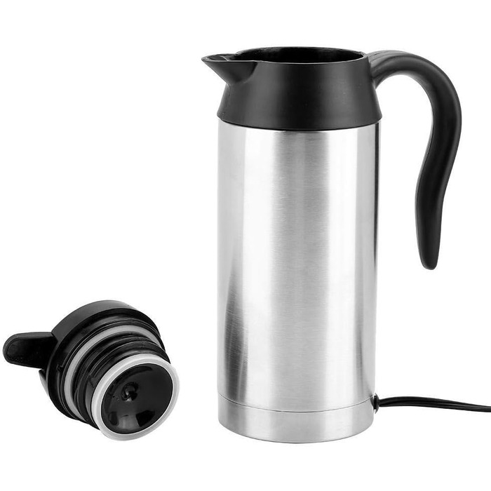 Автомобільний чайник, портативний чайник 24V подорожній автомобіль вантажівка чайник з нержавіючої сталі термос колба прикурювач п