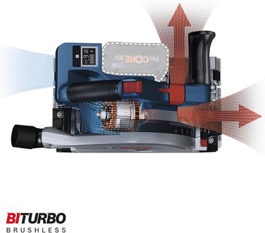 Акумуляторна дискова пила для занурювального пиляння Bosch Professional BITURBO GKT 18V-52 GC (попередньо встановлені рівні швидко