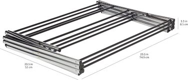 Складана сушарка для одягу-гармошки Storeo Basics, легована сталь, для використання в приміщенні, для одягу, хромована, одинарна