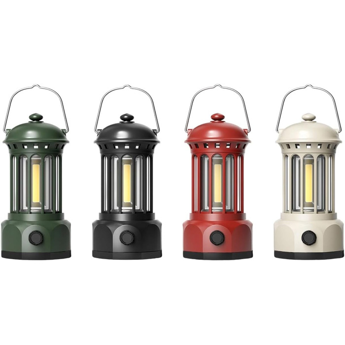 Регульований ретро-кемпінговий ліхтар, вдосконалене освітлення, портативний підвісний світильник, водостійкий, ідеально підходить для активного відпочинку. Ретро-кемпінговий ліхтар, білий.