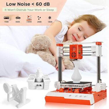 Принтер K1 Міні-настільний набір для початківців, дітей та підлітків 3D-принтер із магнітною знімною пластиною PLA Filament USB-ка