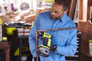 Акумуляторна повітродувка RYOBI 18 V ONE R18HG-0 (потік повітря 170 л/хв, нагрівання до 470, світлодіодне освітлення, з двома наса