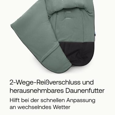 Зимова муфта для ніг Bugaboo Performance для холодної пори року, незамінний аксесуар для коляски з капюшоном і двосторонньою засті