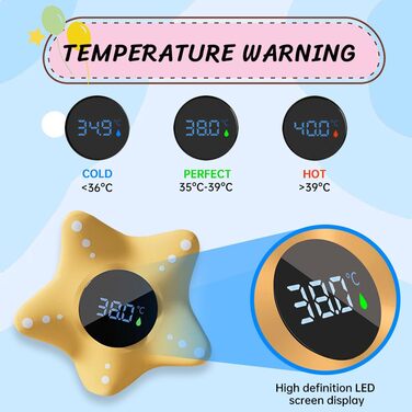 Цифровий дитячий термометр для ванни, плаваюча іграшка для купання для немовлят, зручний для читання дисплей для безпечного моніто