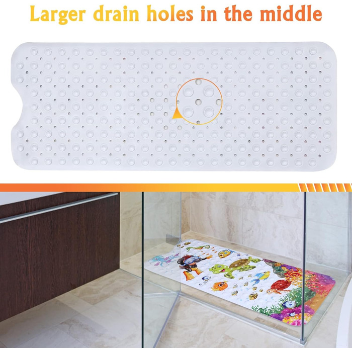 Оригінальний нековзний килимок для ванни для дитини, килимок для ванни 100x40 см, нековзний дитячий килимок для ванни, дитячий кил