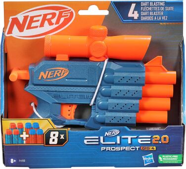 Бластер NERF Elite 2.0 Commander RD-6, 12 дротиків, обертовий барабан на 6 дротиків, вставні рейки Tactical Rail, точки кріплення, різнокольоровий, 6,7 х 36,2 х 24,1 см, для хлопчиків та дівчаток