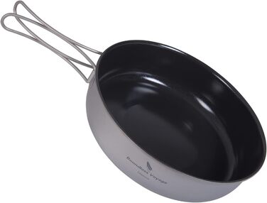 Титанова сковорода з антипригарним покриттям 15 см Легка сковорода Сковорода Походи Кемпінг Маленька тарілка Чаша Відкритий посуд