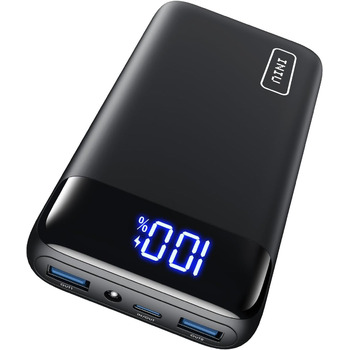 Вт Powerbank маленький, але потужний 20000 мАг (USB C вхід і вихід), PD 3.0 QC 4.0 зовнішні акумулятори для мобільних телефонів зі світлодіодним дисплеєм, сумісний з iPhone 16 15 14 13 12 Pro Max Samsung iPad Huawei чорний, 22,5