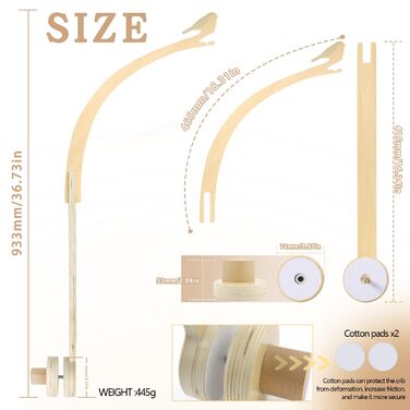 Дерев'яний тримач для мобіля TUZHE з дизайном «Пташка»