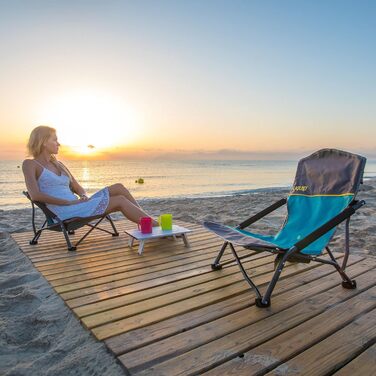 Кемпінгове крісло Uquip Sandy, бензин Складане пляжне крісло вантажопідйомністю 120 кг Компактне складне крісло зі сталі та поліестеру Складане вуличне крісло для кемпінгу, пляжу, риболовлі, саду та фестивалів, бензиновий стандарт