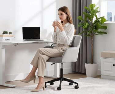 Оксамитове офісне крісло Storeo Imp, оксамит / метал, сірий